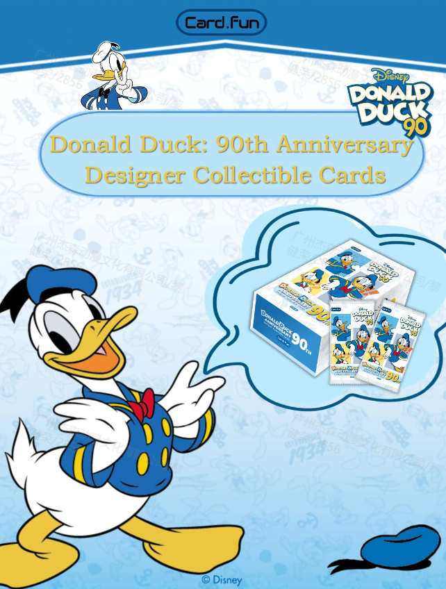 DISNEY - CARD FUN BOX - Donald Duck 90th Anniversary Boite 10 Boosters 4 cartes