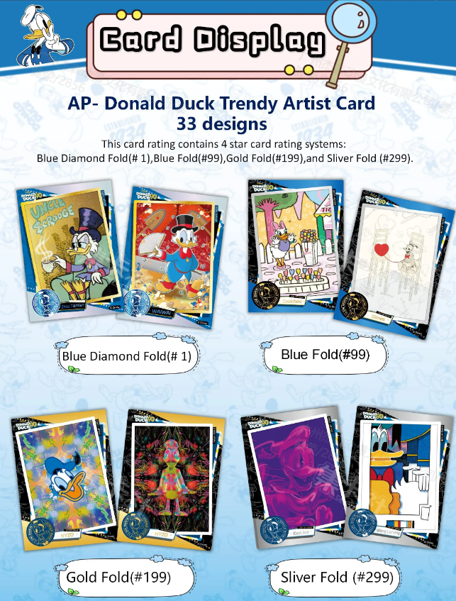 DISNEY - CARD FUN BOX - Donald Duck 90th Anniversary Boite 10 Boosters 4 cartes