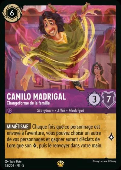 FR-5 - 58/204 CAMILO MADRIGAL Changeforme de la famille