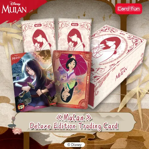 DISNEY - CARD FUN BOX - Mulan Deluxe Edition Boite 10 Boosters 4 Cartes